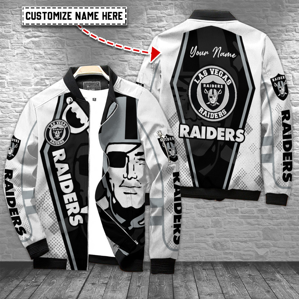 Las Vegas Raiders Personalized Bomber Jacket BG243