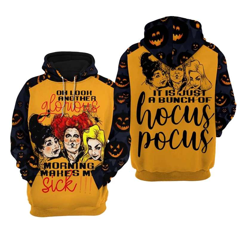 Halloween Hocus Pocus Witches 15 Fan Gift, Cartoon Graphic Outfits Aop Hoodie, Zip Hoodie