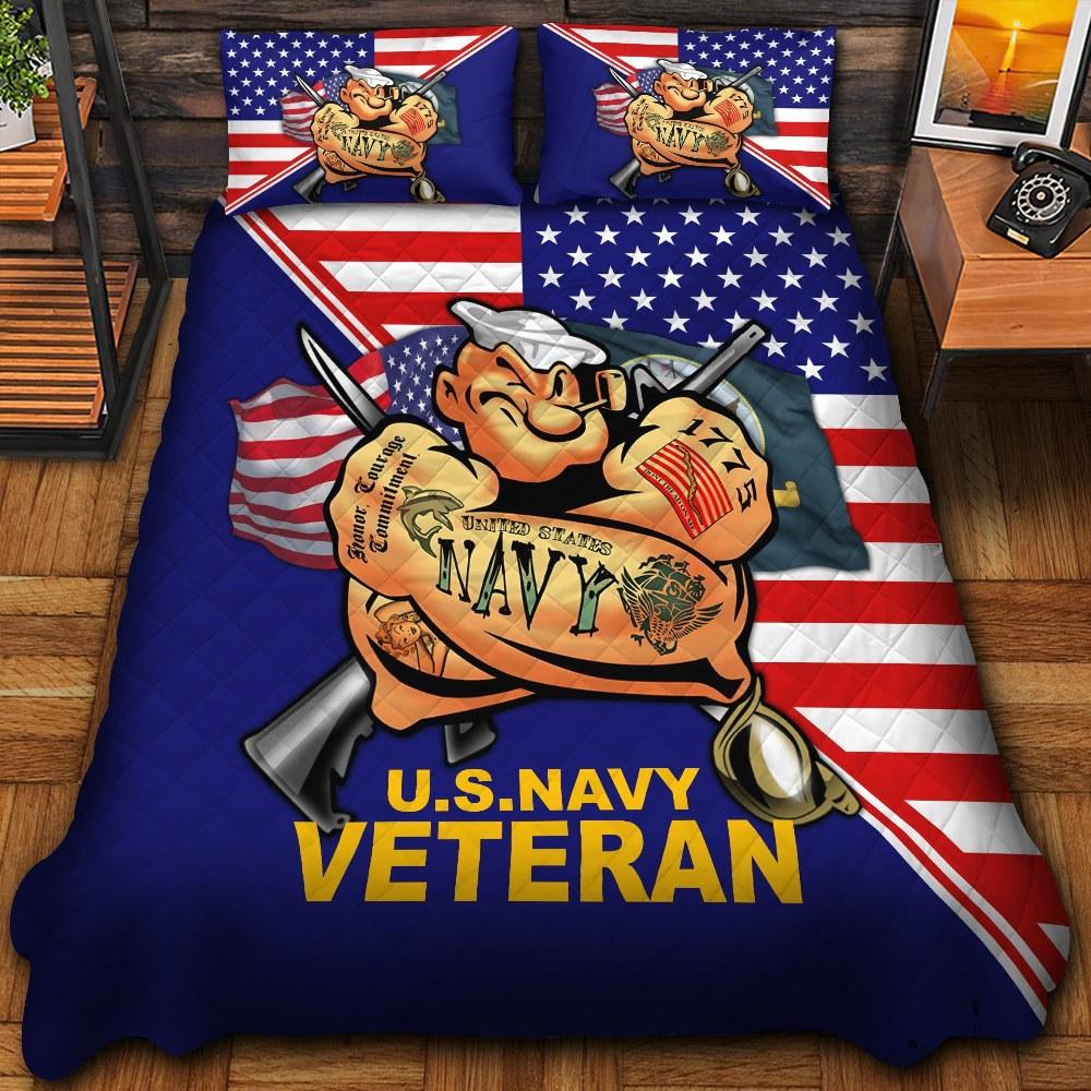 Veteran Bedding Set Honoring All Who Served US Navy Veteran Duvet Covers