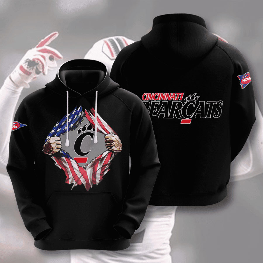Cincinnati Bearcats 3D All Over Print Hoodie & Zip Hoodie