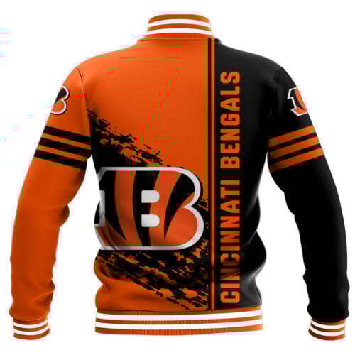 Cincinnati Bengals Orange Black Baseball Jacket