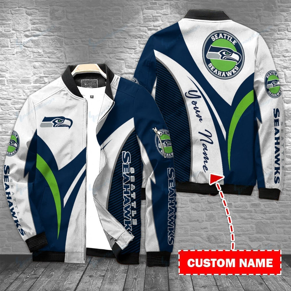 Seattle Seahawks Personalized Bomber Jacket BG425