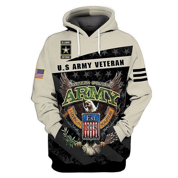 U.S.ARMY VETERAN 3D All Over Print Hoodie & Zip Hoodie