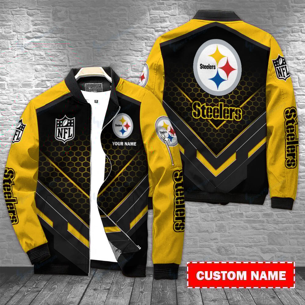 Pittsburgh Steelers Personalized Bomber Jacket BG333