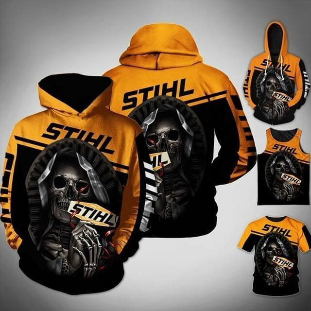 Stihl Maiden Skull 3d Hoodie Zip Hoodie