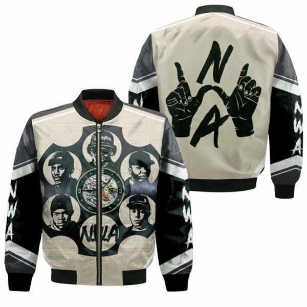 N.w.a. Group Members Bullet Roulette Bomber Jacket 28
