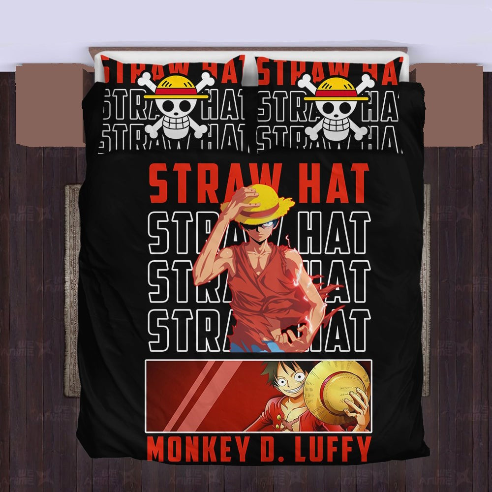 One Piece Bedding Set Straw Hat Monkey D Luffy Graphic Duvet Covers