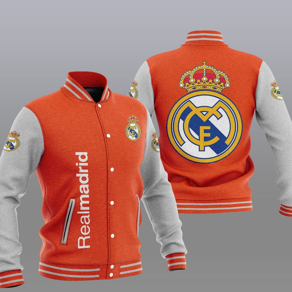 Real Madrid Orange Baseball Jacket