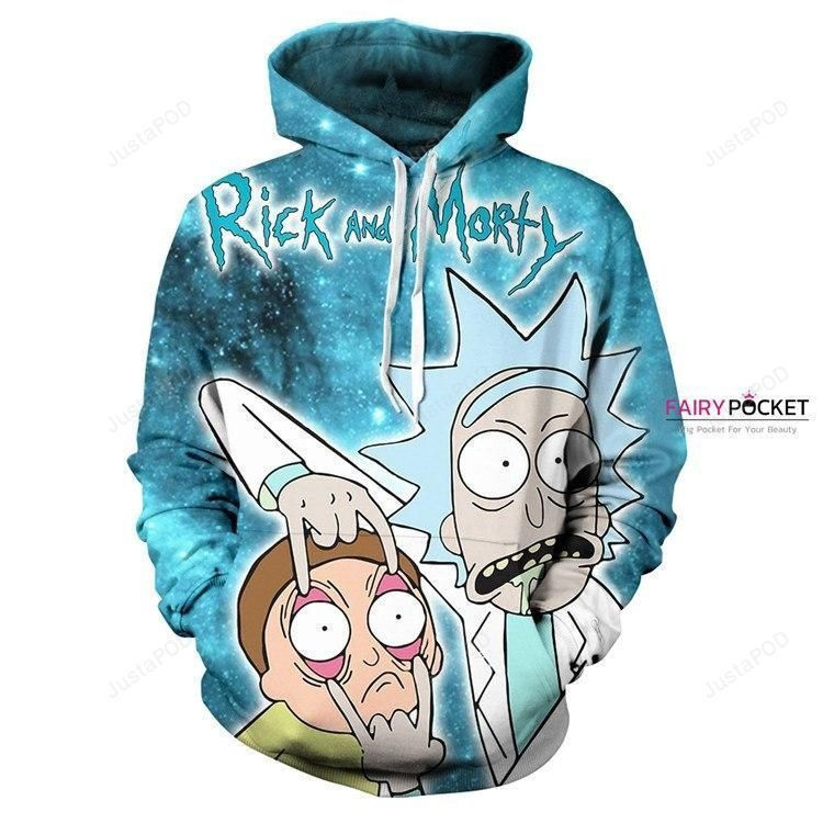 Rick and Morty Calypso Blue 3D All Over Print Hoodie & Zip Hoodie