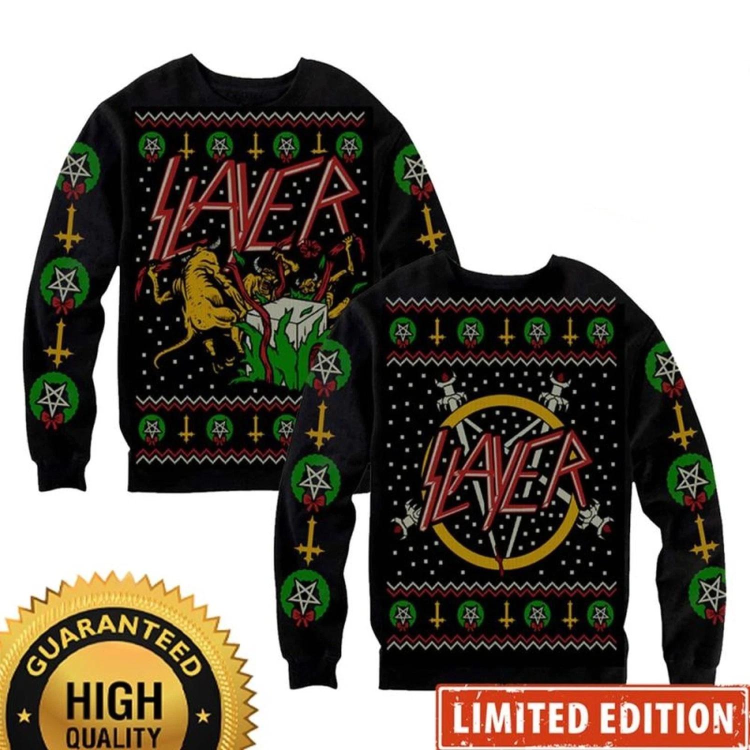 Slayer Hell Awaits Ugly Christmas Sweater