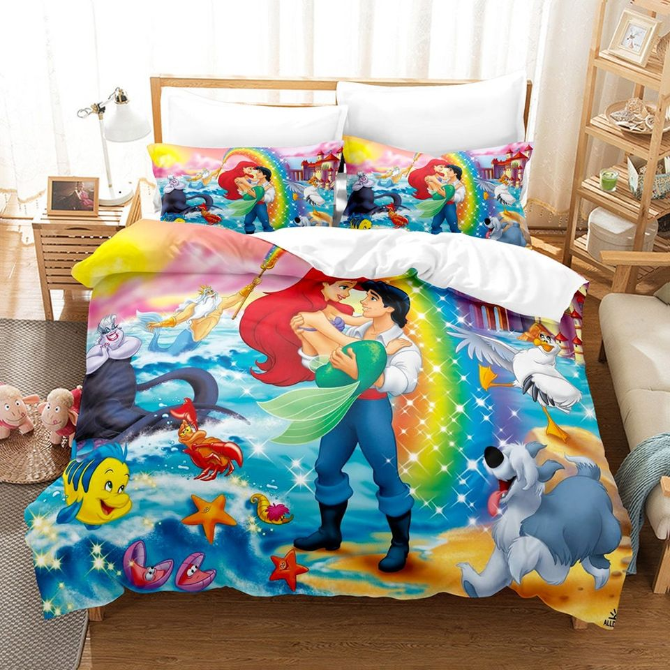 Little Mermaid Bedding Set DN The Little Mermaid All Characters Duvet Covers