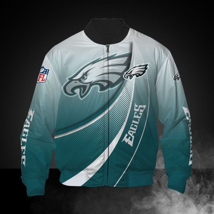 Philadelphia Eagles Light Green Bomber Jacket