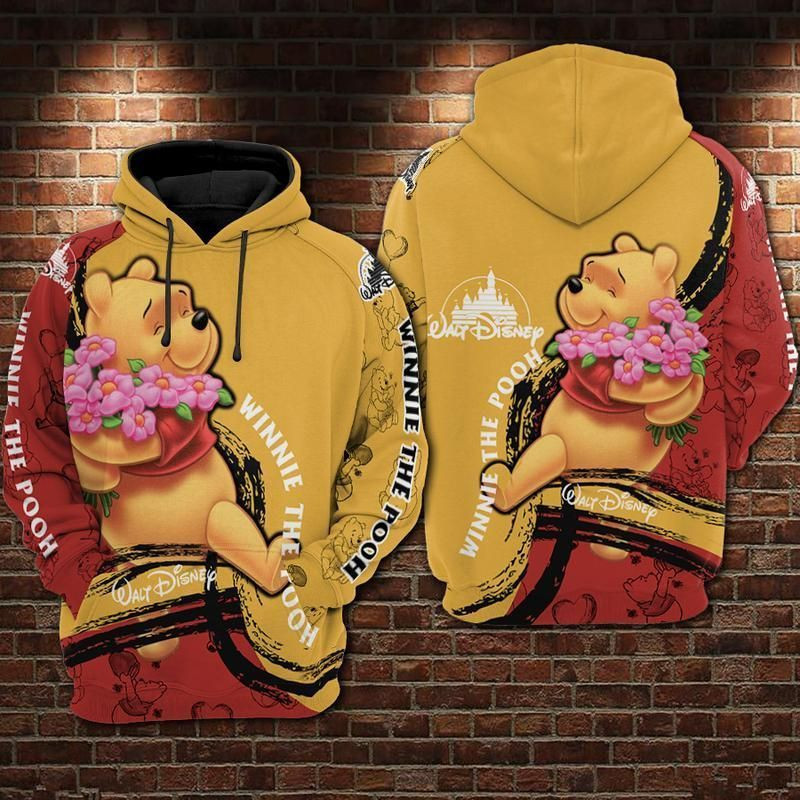 Winnie The Pooh Over Print 3d Hoodie Zip Hoodie 784