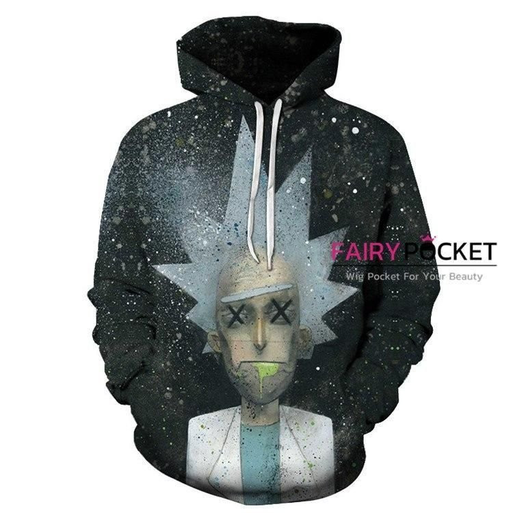 Rick and Morty Rick Black 3D All Over Print Hoodie & Zip Hoodie