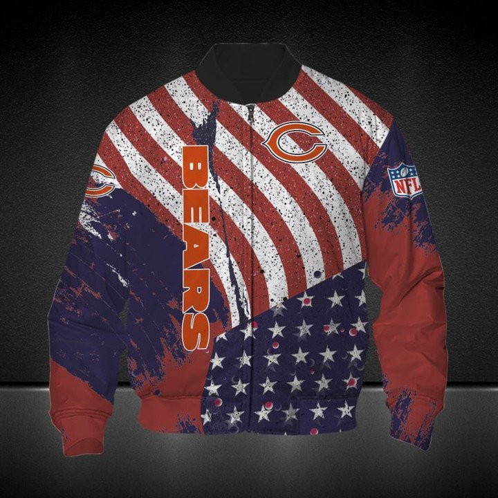 Chicago Bears American Flag Duty Bomber Jacket