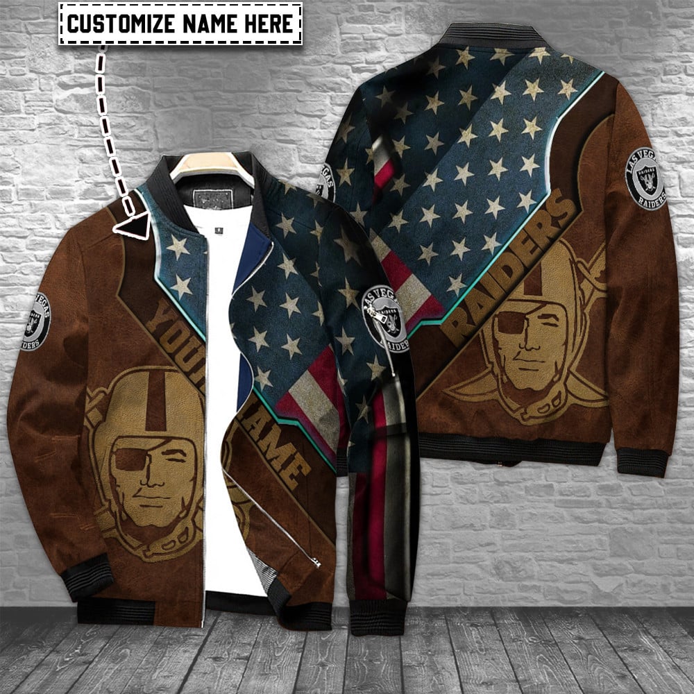 Las Vegas Raiders Personalized Bomber Jacket BG844