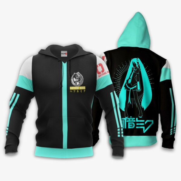 Hatsune Miku Uniform Vocaloid Anime 3k440 Cartoon 3d Hoodie Zip Hoodie 872