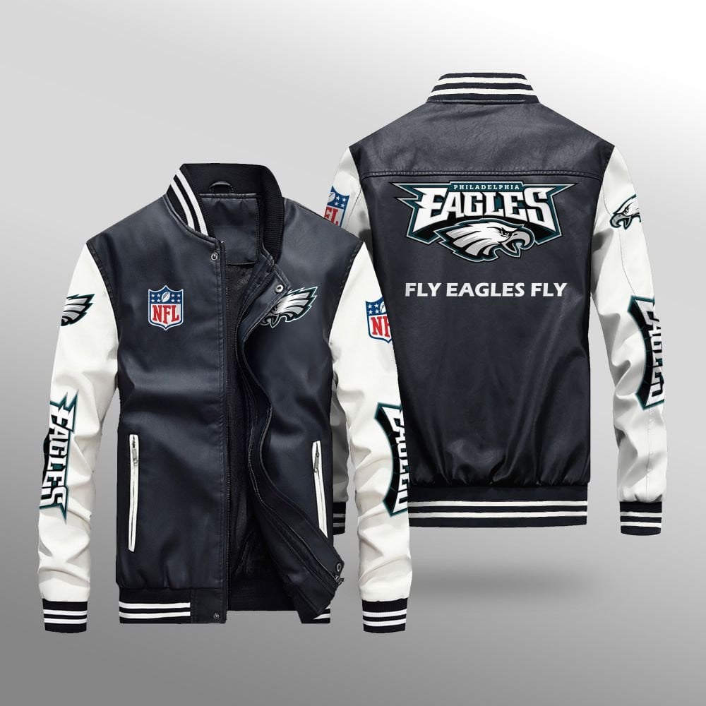 Philadelphia Eagles Leather Bomber Jacket BG05