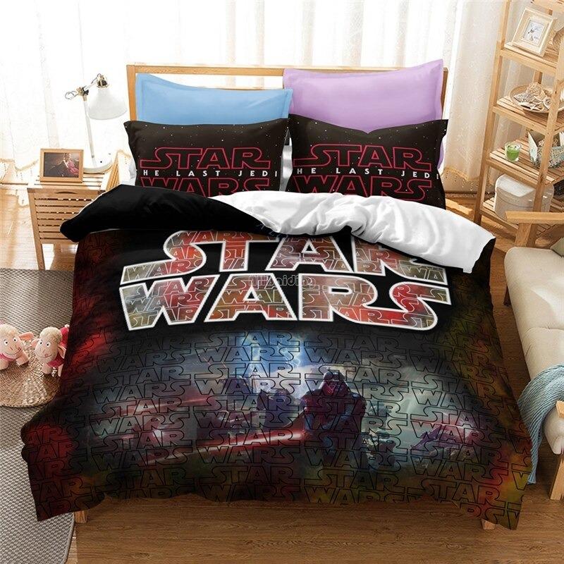 SW Bedding Set SW Pattern The Last Jedi Duvet Covers Black