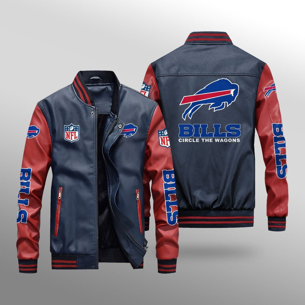 Buffalo Bills Leather Bomber Jacket BG20