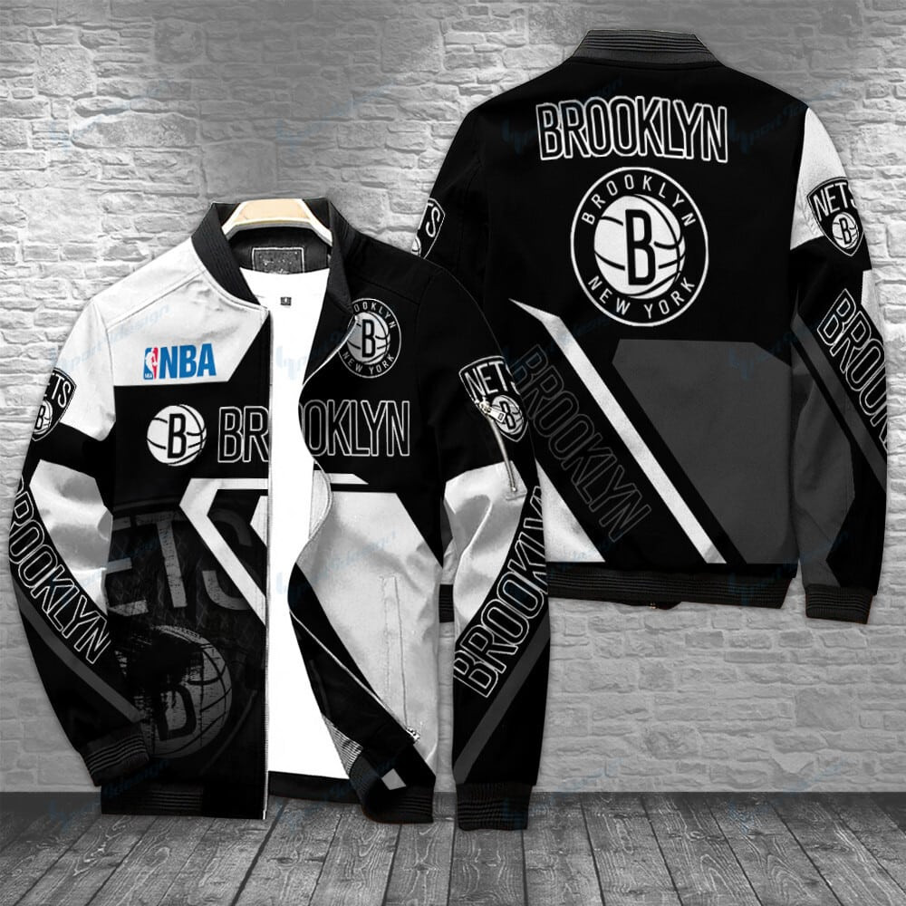 Brooklyn Nets Personalized Bomber Jacket BG53
