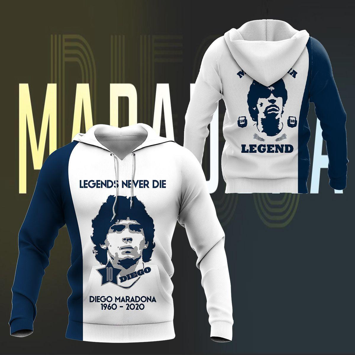 Diego Maradona Shirt 331, 3d Hoodie Zip Hoodie