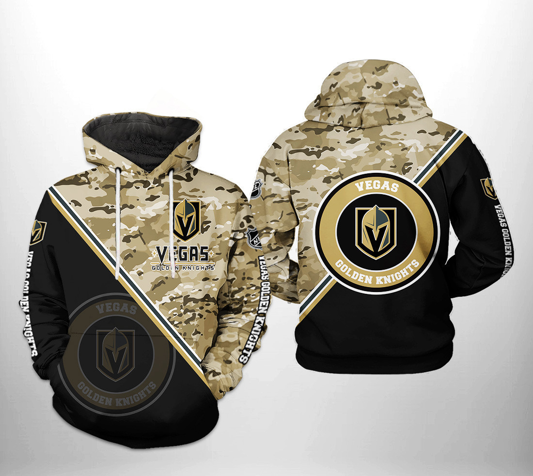 Vegas Golden Knights Camo Team 3D All Over Print Hoodie & Zip Hoodie