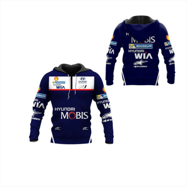 Hyundai Motorsport Shirt 163, 3d Hoodie Zip Hoodie 1328