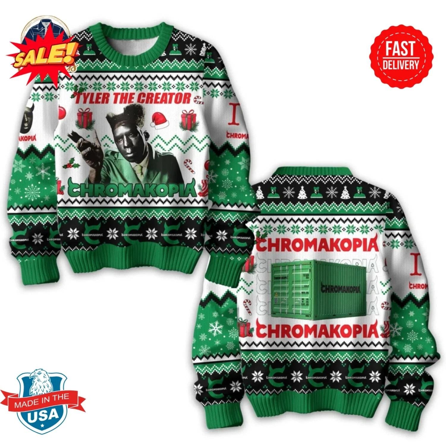 Tyler The Creator Chromakopia Ugly Christmas Sweater