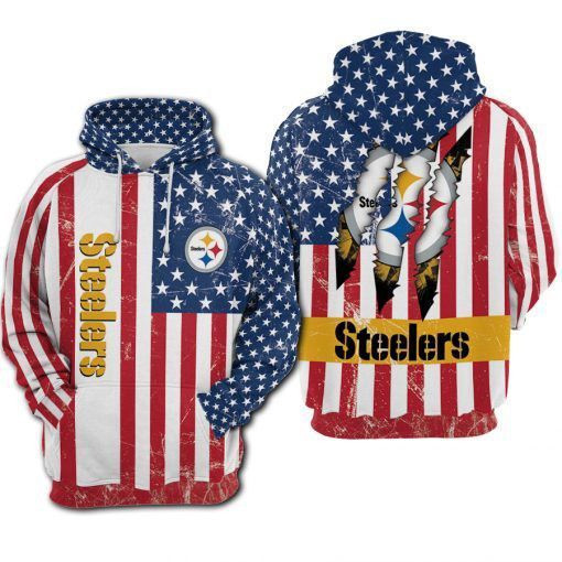 Pittsburgh Steelers Flag England Claws 3D All Over Print Hoodie & Zip Hoodie
