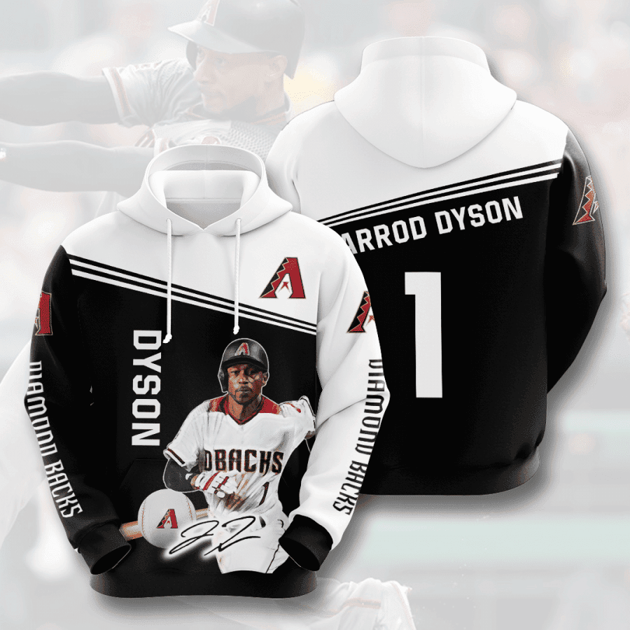 ARIZONA DIAMONDBACKS Jarrod Dyson 3D All Over Print Hoodie & Zip Hoodie