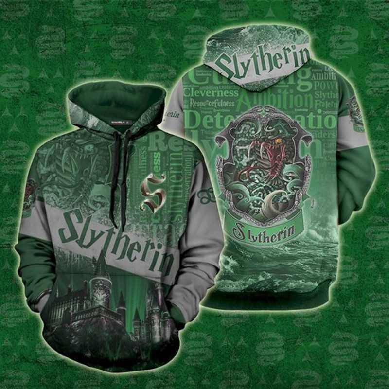 Slytherin Crest Logo Harry Potter V1 3d Hoodie