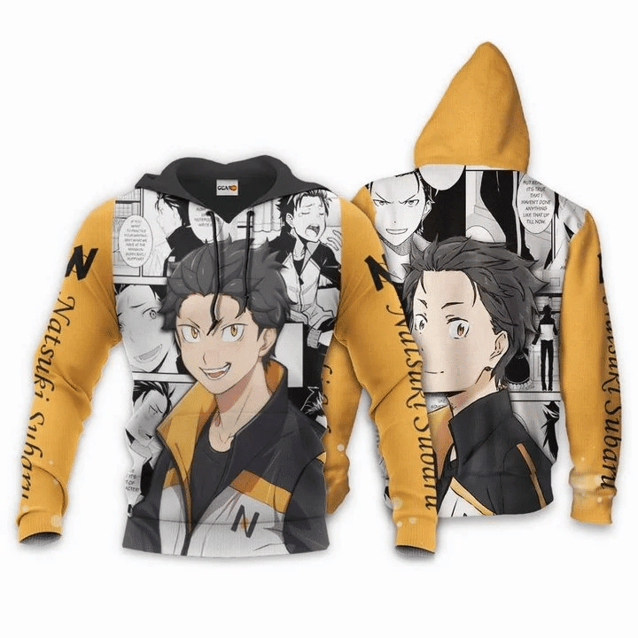 Subaru Natsuki Re Zero Start Life In Another World 3d Hoodie Zip Hoodie