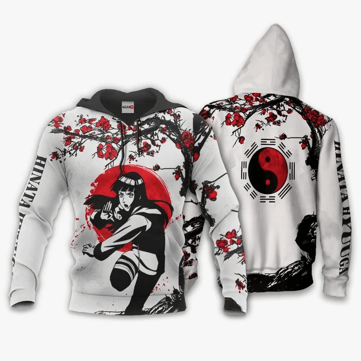 Hinata Hyuuga Naruto For All 3d Hoodie Zip Hoodie