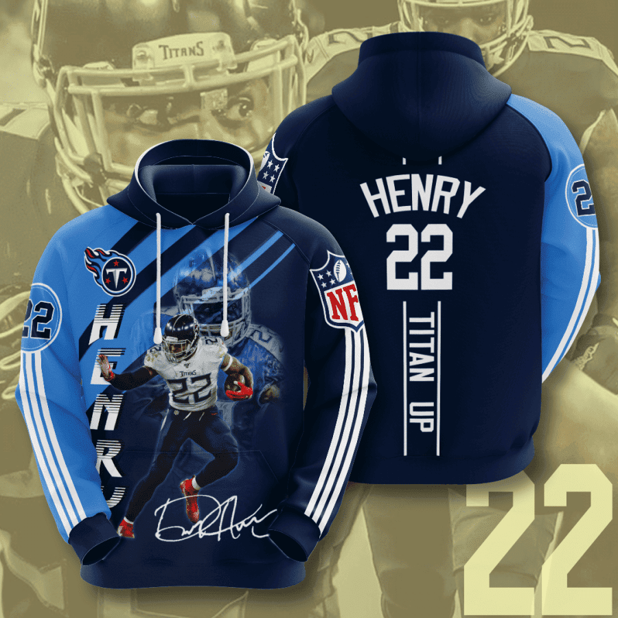 Tennessee Titans Derrick Henry 3D All Over Print Hoodie & Zip Hoodie