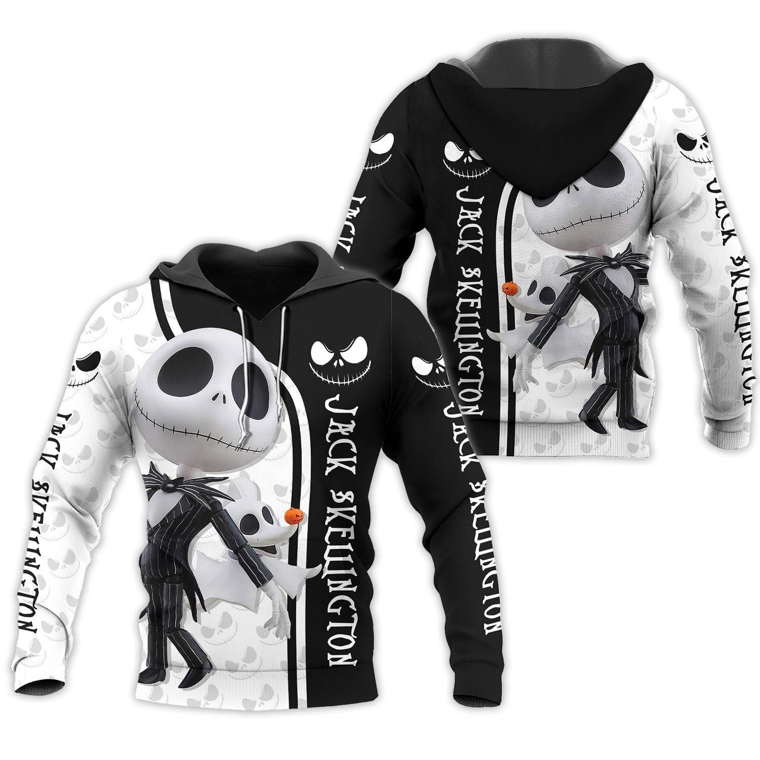 Nightmare Before Christmas Jack Skellington Hoodie And Zip Hoodie, Gift For Fan 3d All Over Print Shirt Hoodie
