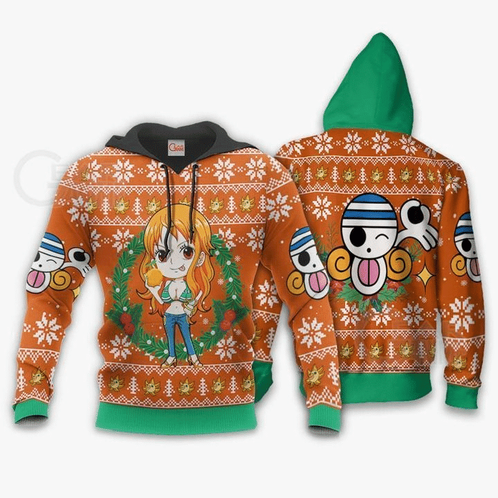 Nami Ugly Christmas One Piece 3d Hoodie Zip Hoodie