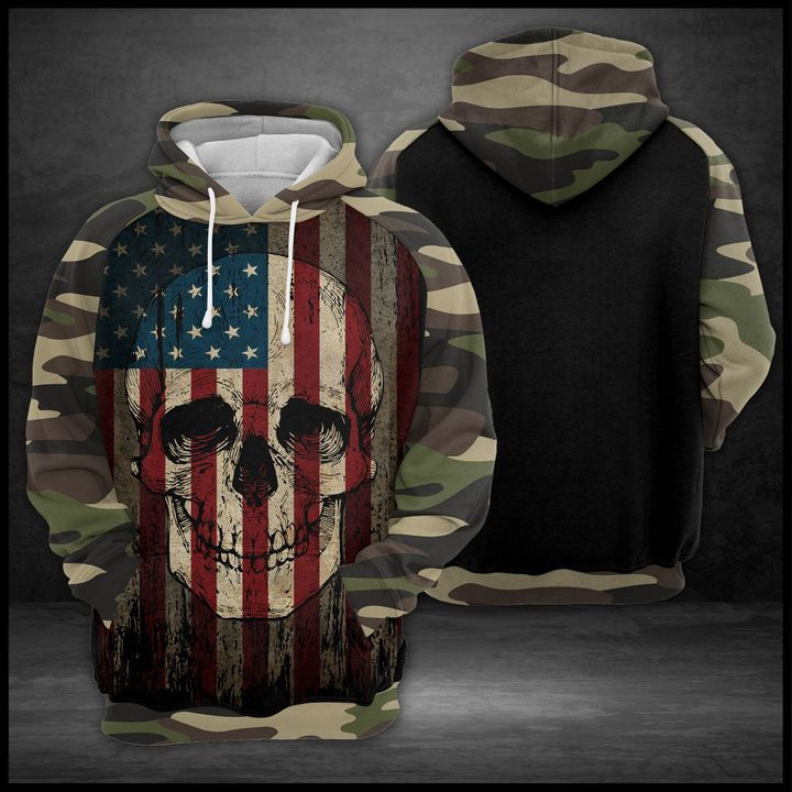 Us Flag Skull 3D All Over Print Hoodie & Zip Hoodie