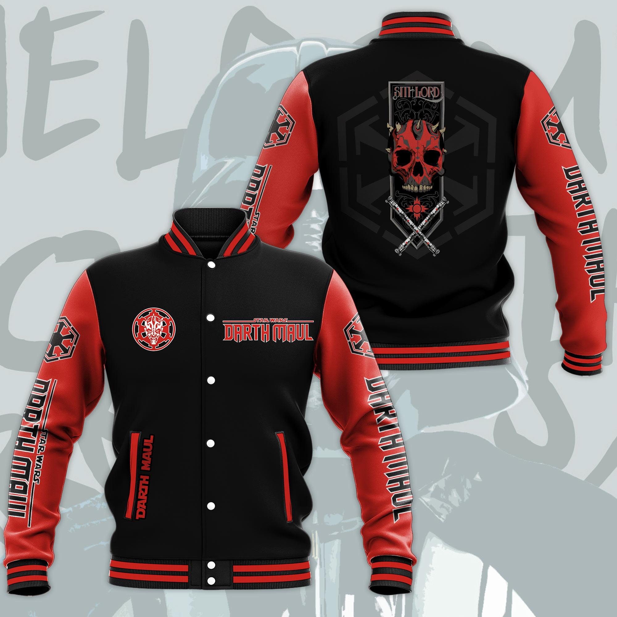 Darth Maul Baseball Jacket, Sith Lord Baseball Jacket, Star Wars Baseball Jacket