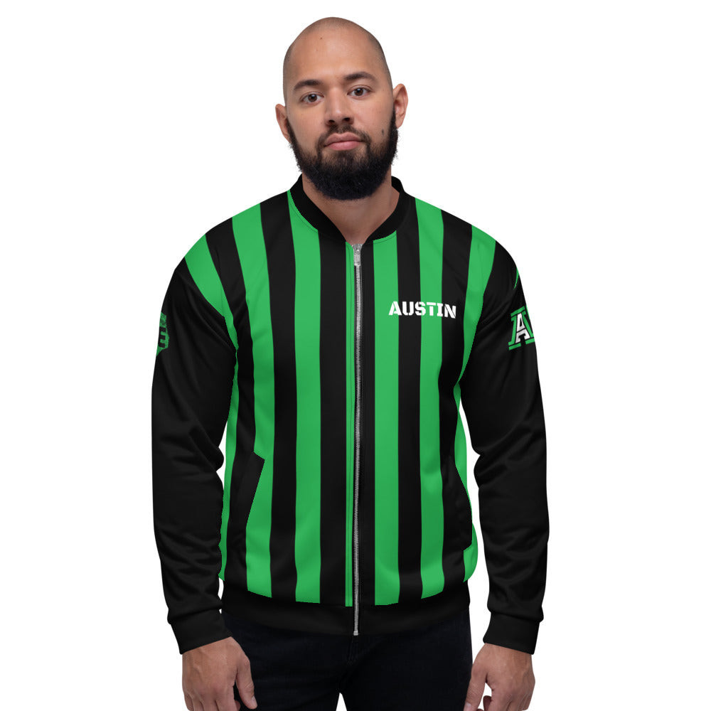 Austin FC Black Green Bomber Jacket
