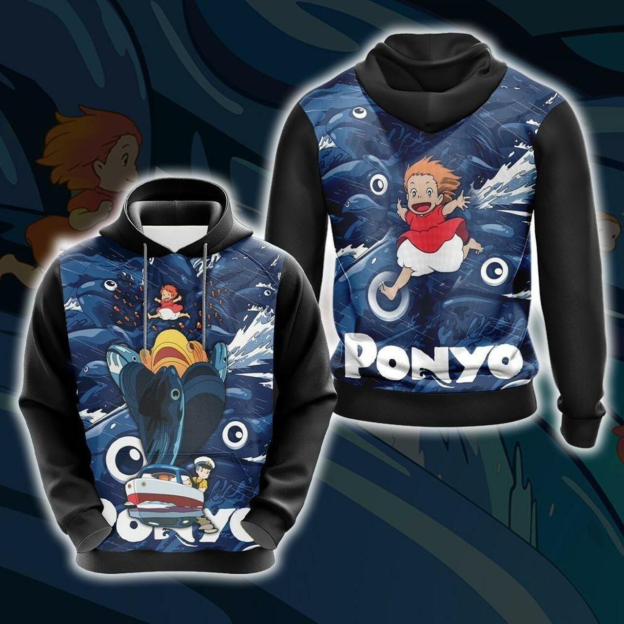 Ponyo New Look Unisex 3D All Over Print Hoodie & Zip Hoodie