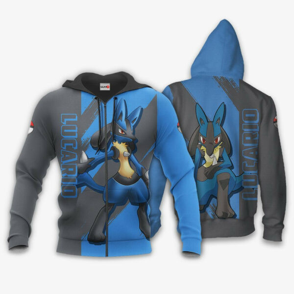 Lucario Anime Pokemon 1k839 Cartoon Graphic Outfits Aop 3d Hoodie Zip Hoodie 1211