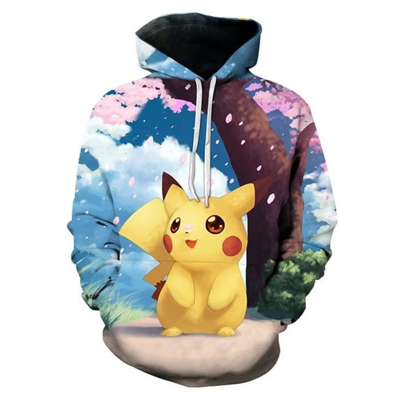 Pikachu And Pokemon Characters Cute Full Over Print 3d Hoodie Zip Hoodie