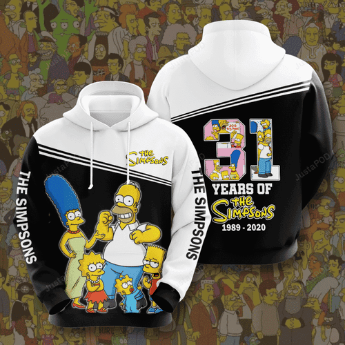 The Simpsons Movie Character Anniversary 31 Years 3D All Over Print Hoodie & Zip Hoodie
