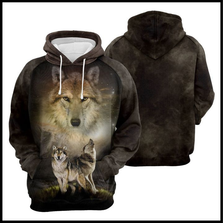 Wild Wolf Night 3D All Over Print Hoodie & Zip Hoodie