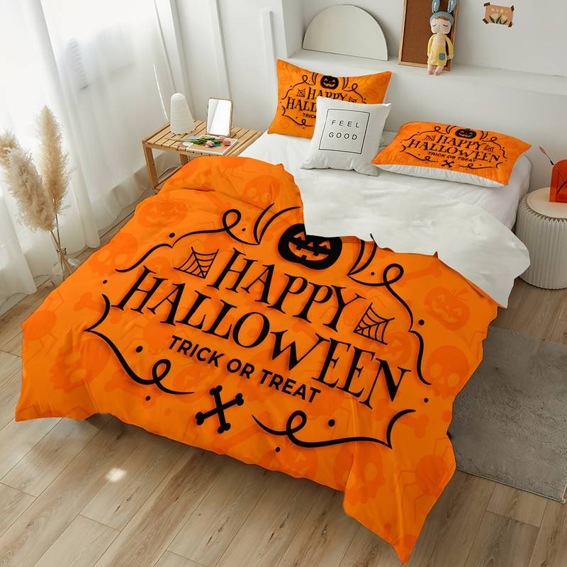 Halloween Bedding Set Happy Halloween Trick Or Treat Duvet Covers