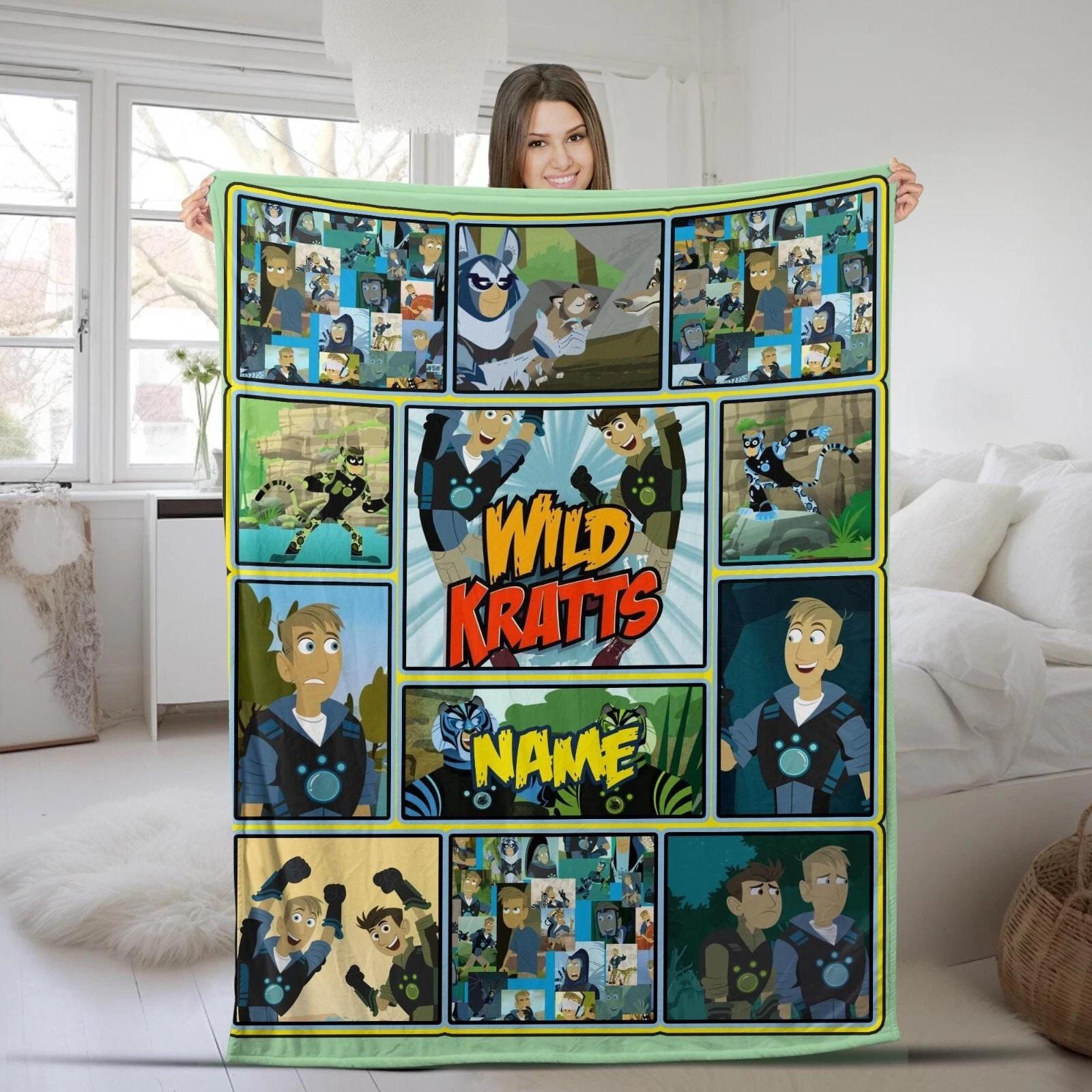 Personalization Wild Kratts Fleece Fleece Sherpa Blanket
