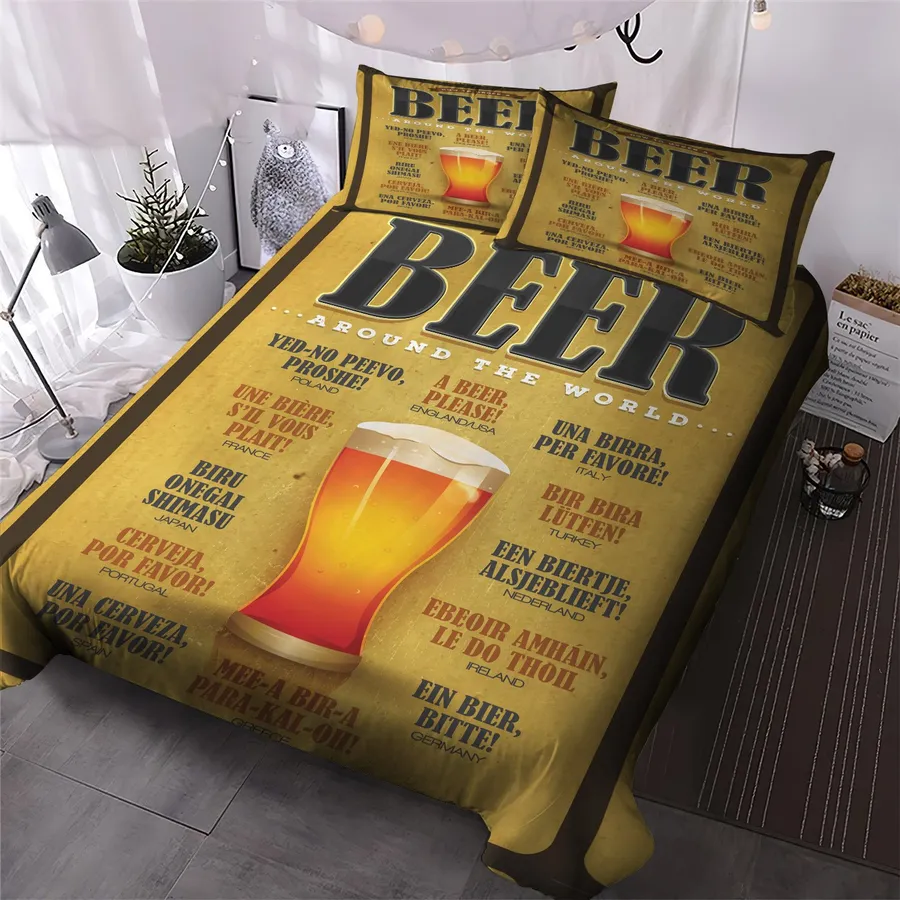 Beer Bedding Set Beer Name Around The World Duvet Covers