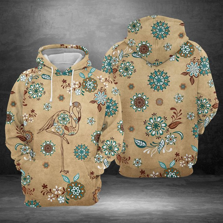 Flamingo Vintage 3D All Over Print Hoodie & Zip Hoodie