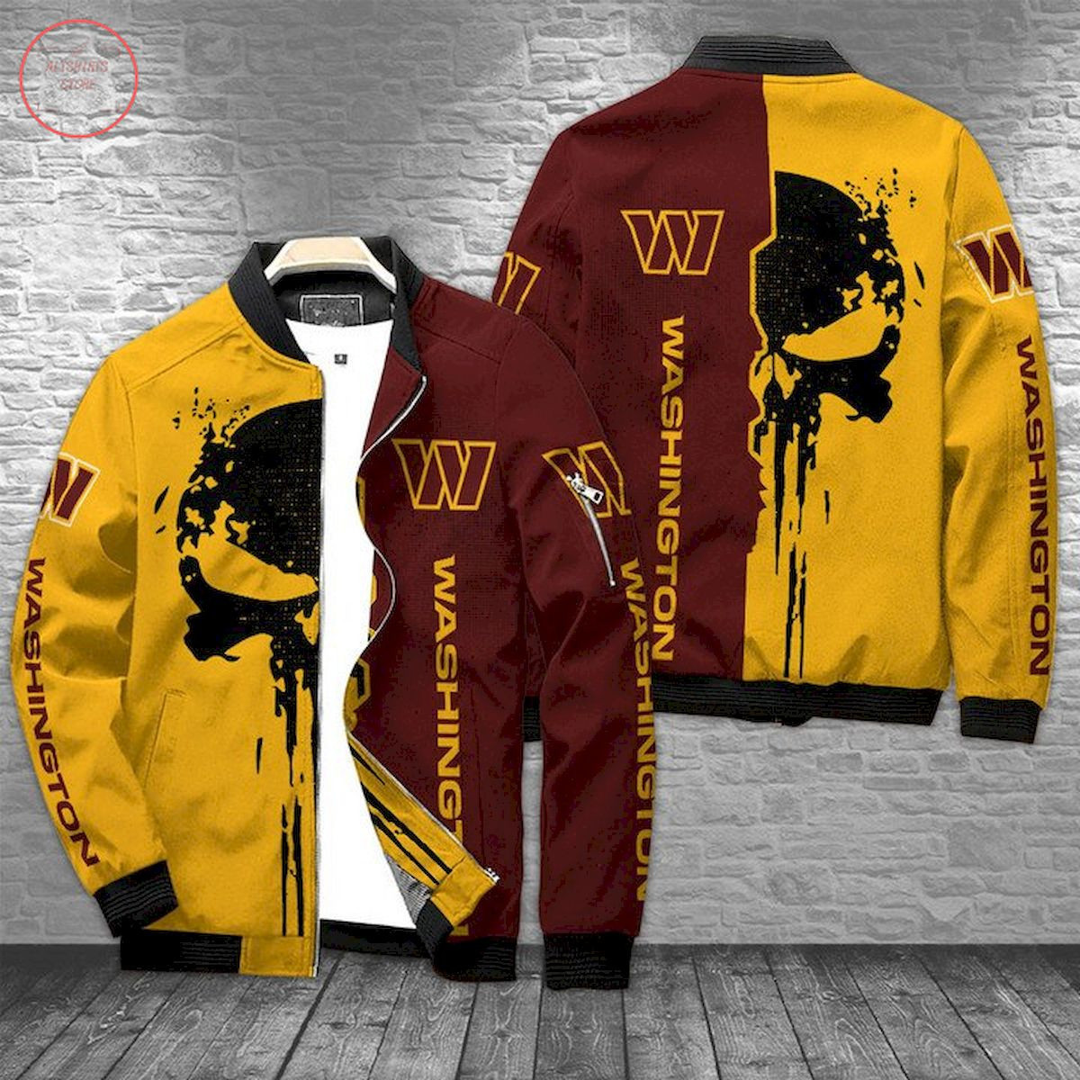 Washington Commanders Yellow Brown Limited Bomber Jacket